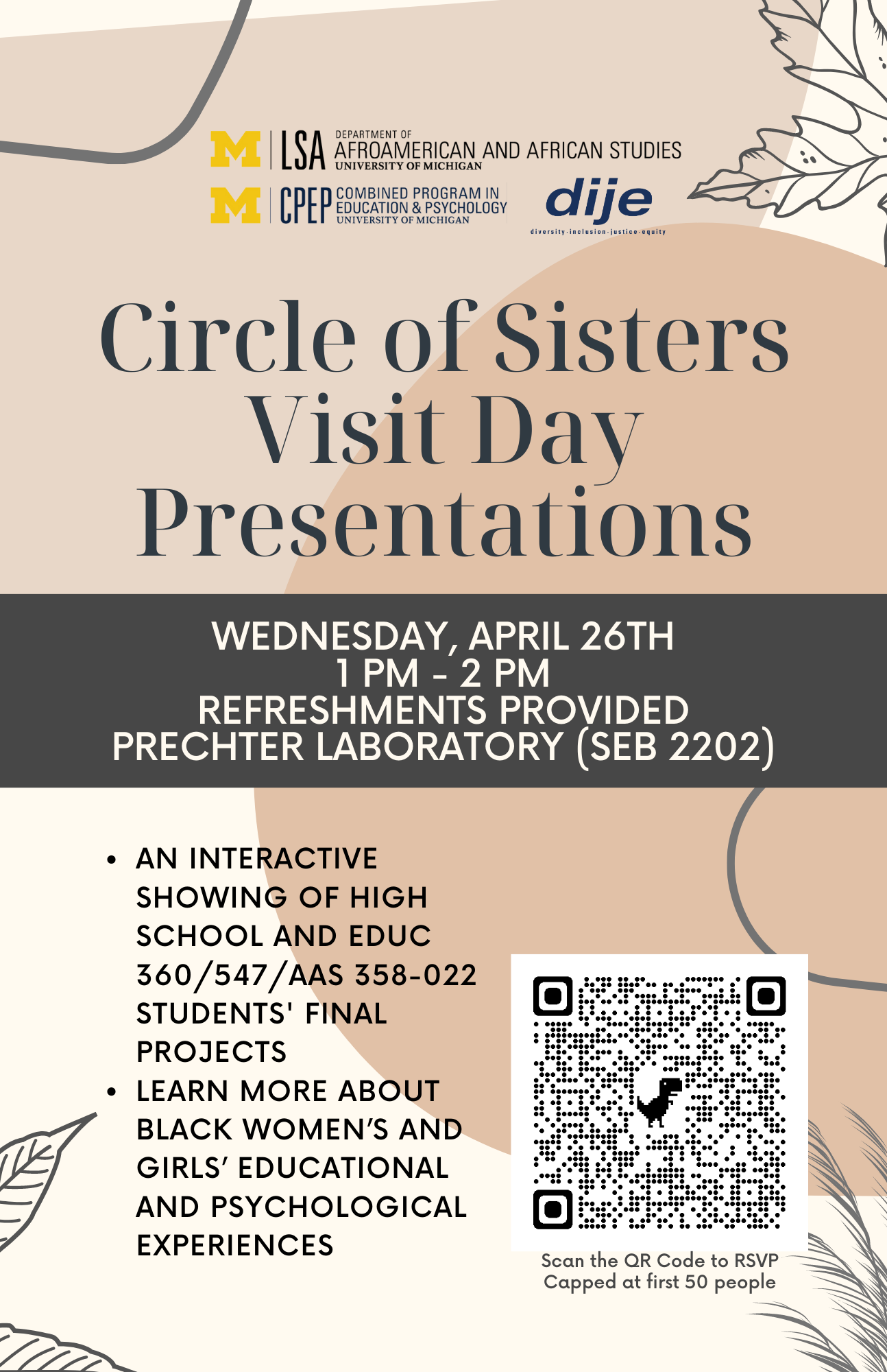 Circle of Sisters 4/26 2pm