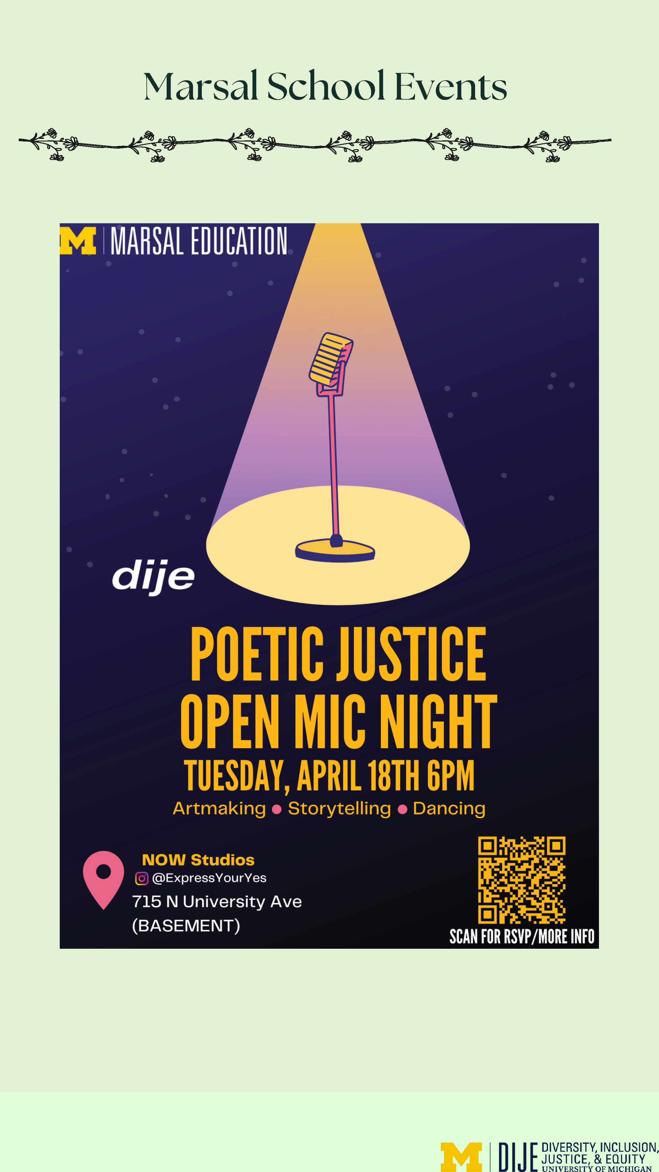 Poetic Justic Open Mic Night