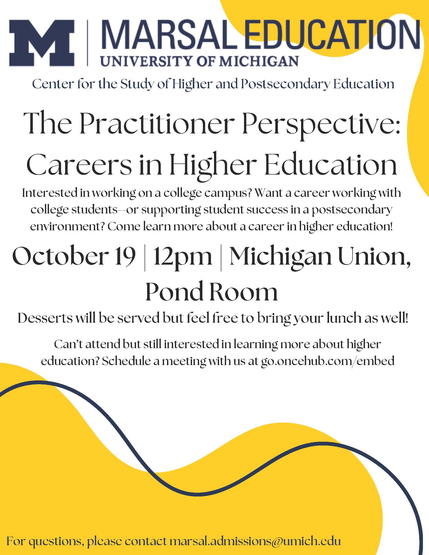 Careers in Higher Education Info Session Careers in Higher Education Info Session