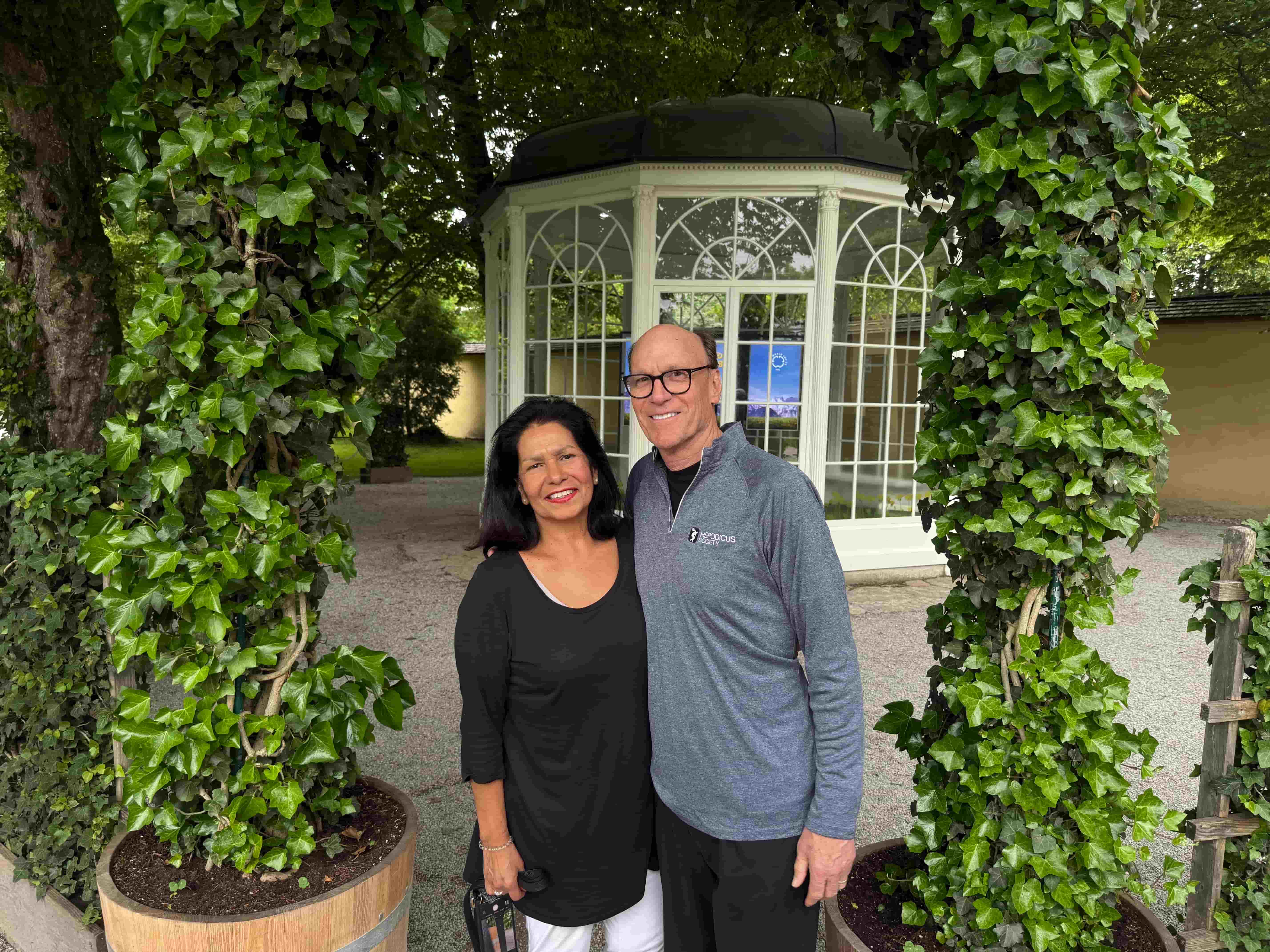 Christopher Harner and Cynthia Martinez-Harner pose smiling together