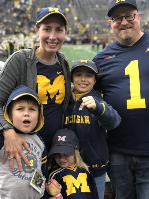 Opdyke family at Michigan Stadium