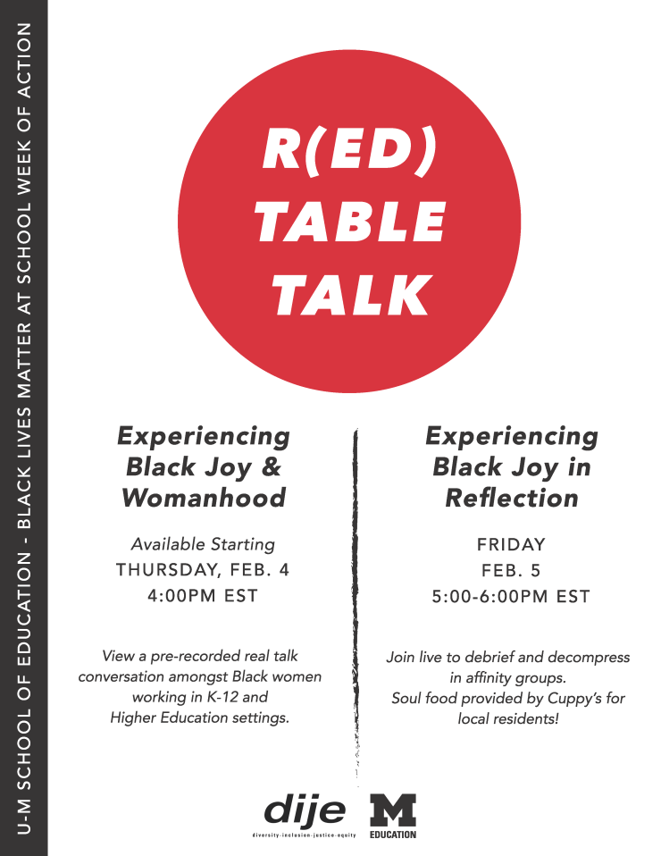 R(ED) Table Talk flyer