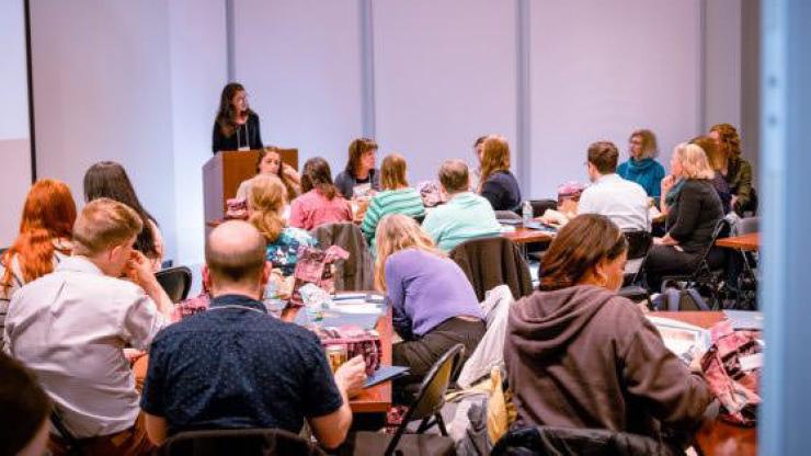 people engaged in a workshop for CEDER's Darin Stockdill