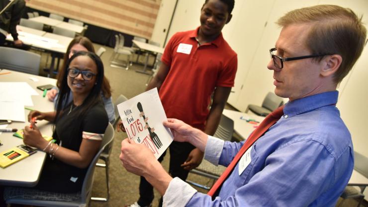 Darin Stockdill with students