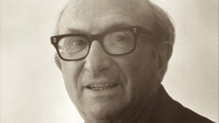 Black and white portrait of Wilbur J. Cohen