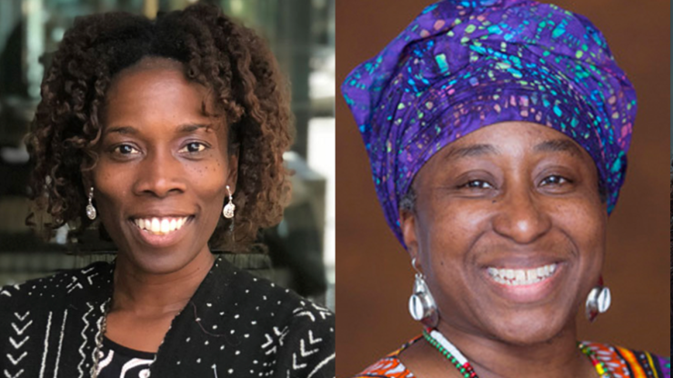 Headshots of Drs. Thema Bryant-Davis, Maria Hamilton Abegunde, and Maren Oberman