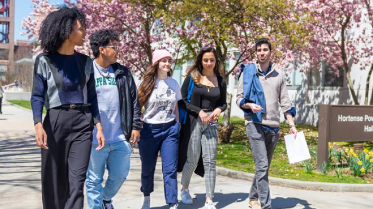Kessler Scholars walking across campus