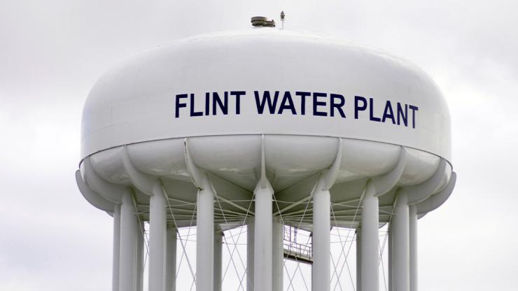 Flint Water Plant water tower