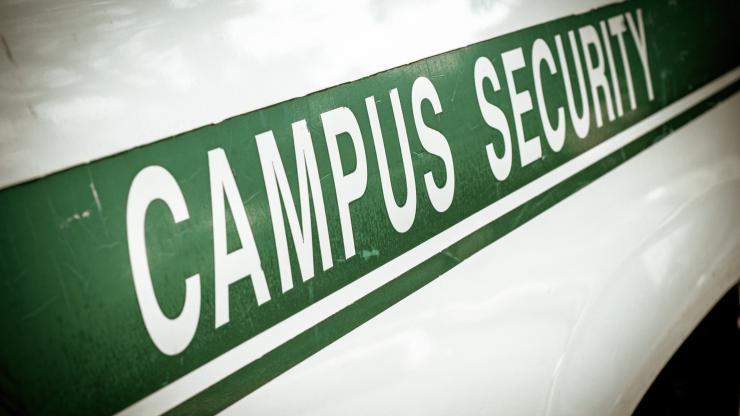 A sign that reads "Campus Security"