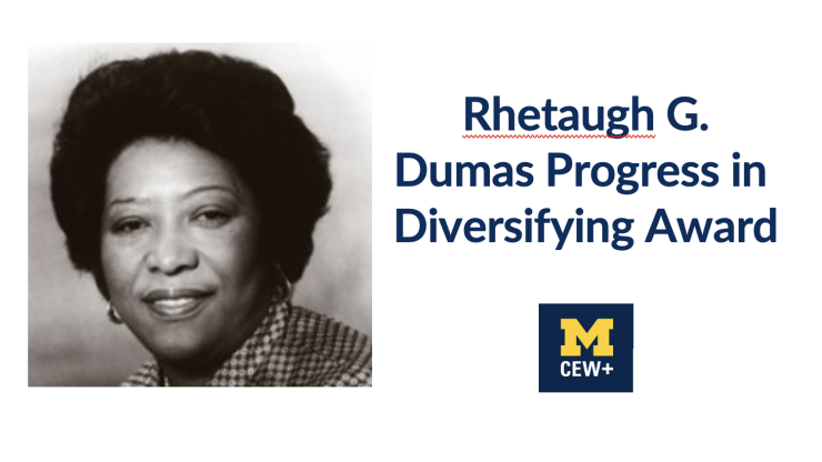 Rhetaugh G Dumas Progress in Diversifying Award