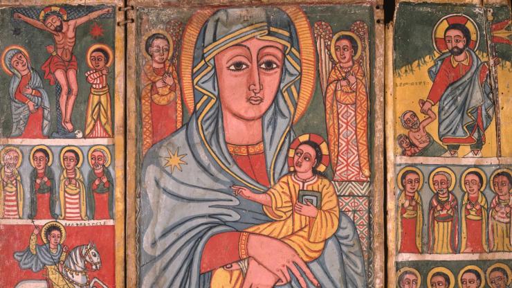 Painting of the Virgin Mary and the Infant Jesus in the Church of the Monastery of Na’akuto La’ab.