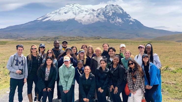 U-M students visit volcanoes in the area.