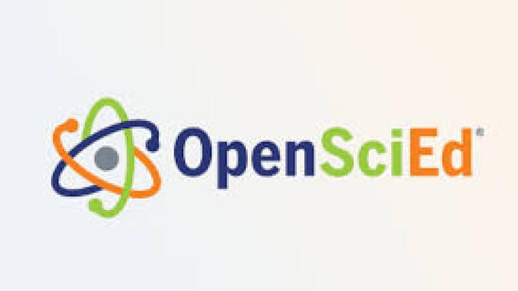 OpenSciEd logo featuring "OpenSciEd" spelled out in blue, green, and orange letters.