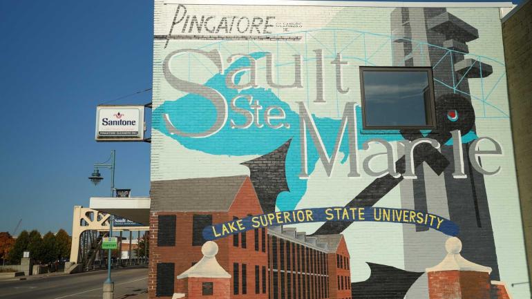 A mural in Sault Ste. Marie. A mural in Sault Ste. Marie.