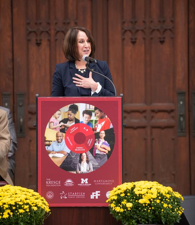Moje giving remarks at Detroit P-20 opening