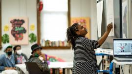 Yvette Rock visits The School at Marygrove