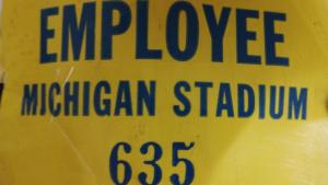 John McMillan's stadium employee badge John McMillan's stadium employee badge