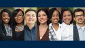 Collage of new faculty members' portraits