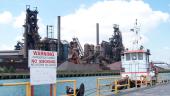 Industrial facility on the Detroit River.