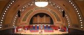 Hill Auditorium, Spring Commencement empty stage, 2018